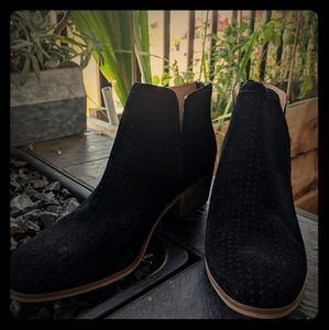 Black Suede Ankle Boots Size 10